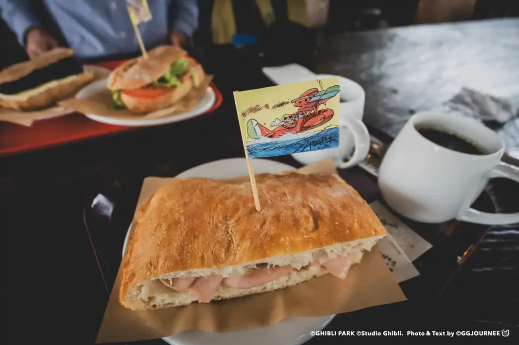 the cafe in the Grand Warehouse has a line-up of sandwiches and pizza, etc.